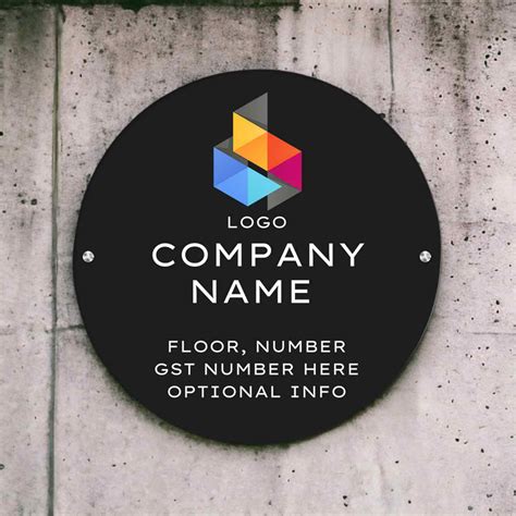 Company Name Board Office Nameplate Round – Nutcase