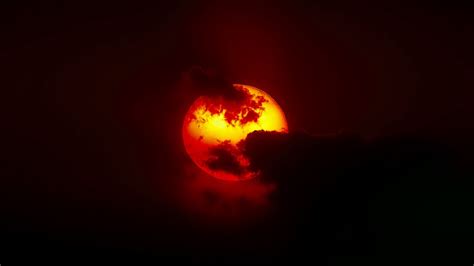 Wallpaper sun, eclipse, clouds, dark hd, picture, image