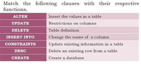match the following clauses with their perspective functions - Brainly.in