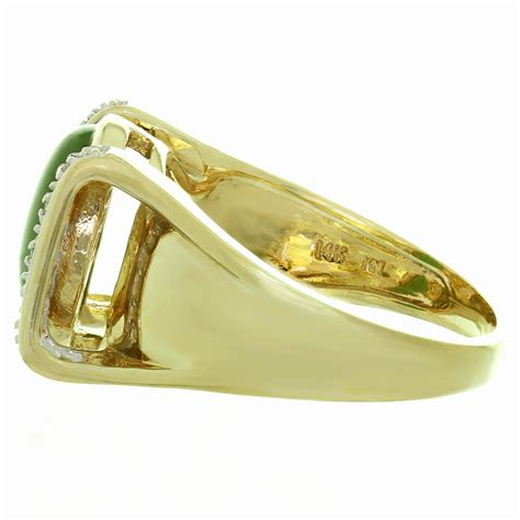 Green Jade Yellow Gold Nugget Ring For Sale at 1stDibs | women's gold ...
