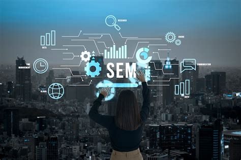 Bright technology display for search engine marketing | Premium Photo