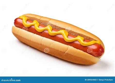 Hot dog on white stock image. Image of hotdog, lunch - 289564083