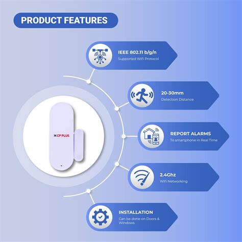 Buy CP PLUS Smart Door Sensor (Wireless Sensor, CP-HAS-D33-W, White ...
