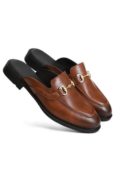Tan Brown Horsebit Mule Elegant & Easy Slip-On Style – Blutailor
