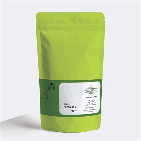 Tulsi Green Tea | 100gm Loose Leaf Tea Pouch | Premium green tea mixed ...