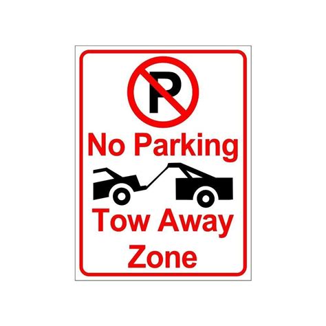 Clickforsign (3) SIGN46 No Parking Tow Away Zone Sign Board (Pack of 3 ...
