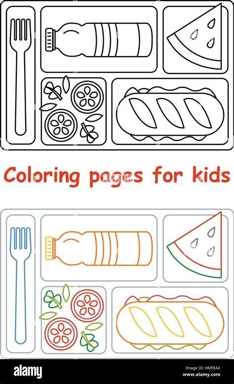 Lunch Menu Coloring 的图像结果