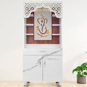 Old Wolf Furniture White & Cyprus Medium Color Mandir Temple With ...