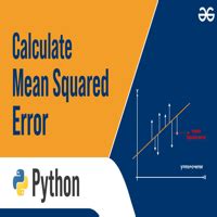 Mean Squared Error Python 的图像结果
