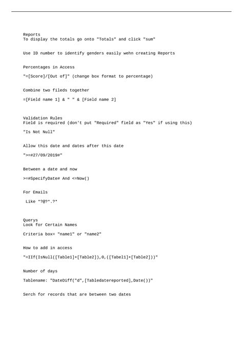 Creating Formulas in Access Report 的图像结果