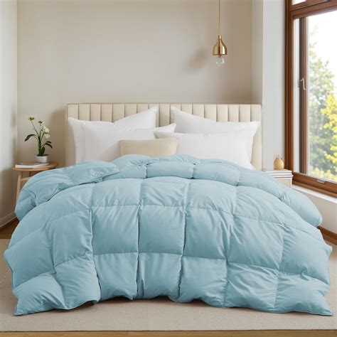 Amazon.com: UNIKOME Goose Feather Down Comforter - All Season Duvet ...