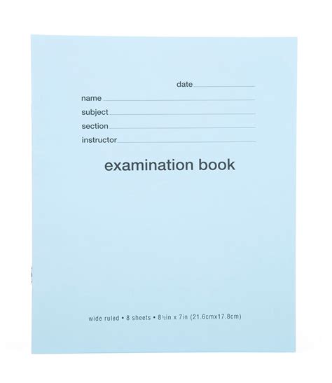 Blue Exam Books - Wide Ruled — Mintra USA