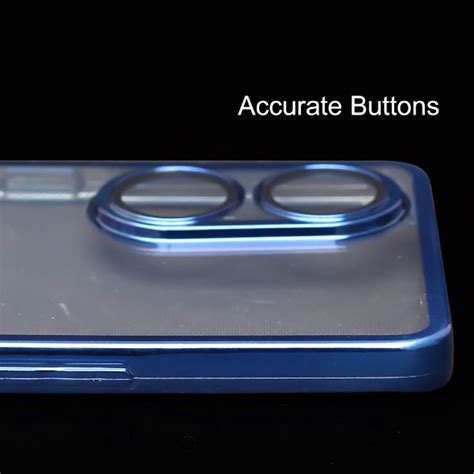 Blue 6D Chrome Logo Cut Transparent Case for Oppo Reno 8T – The Hatke