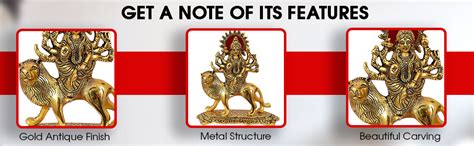 Buy Nexplora Industries Pvt. Ltd. Metal Durga Maa Idol Showpiece ...