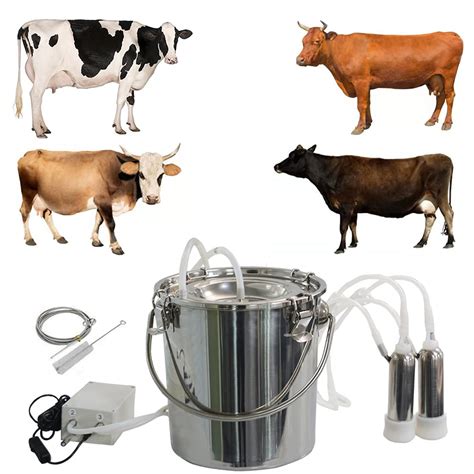 Buy Milking Machine for Goats Cows, Pulsation Vacuum Pump Milker ...