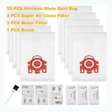 Buy Miele FJM Vacuum Bags 3D AirClean 10 Bags & 3 Motor Protection ...