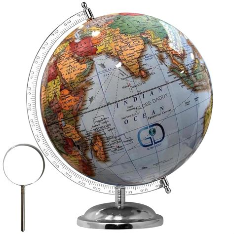GLOBE DADDY 8 Inch World Earth Desk Globe for Kids Learning, Sturdy ...