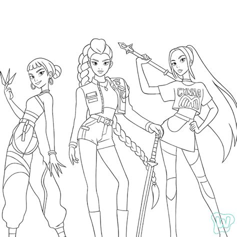 55 KPop Demon Hunters boyama sayfaları - Ücretsiz Yazdır!