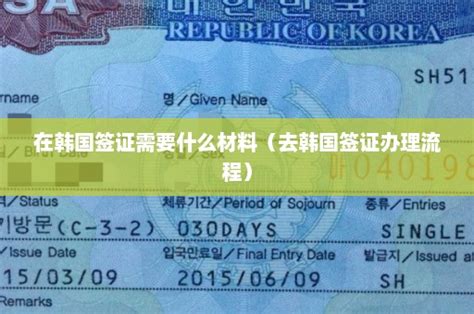 韩国签证办理流程
