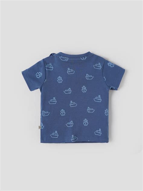 Popees Half-Sleeve T-Shirt with Chest Print (0–9 Months) for Baby Boys ...