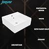 JAQUAR Continental Series Wall Hung WASH Basin (White) with Faucet Hole ...