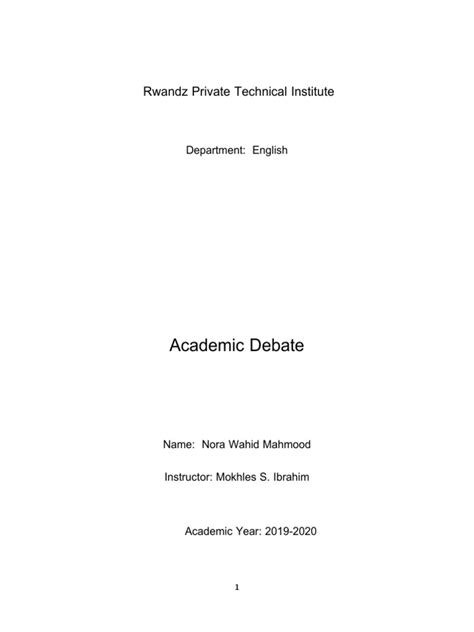 Academic Report Template | PDF | Critical Thinking | Curriculum
