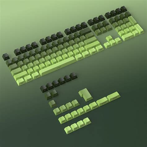 Green Black Gradient OEM Side Backlit Keycaps – CuriosityCaps