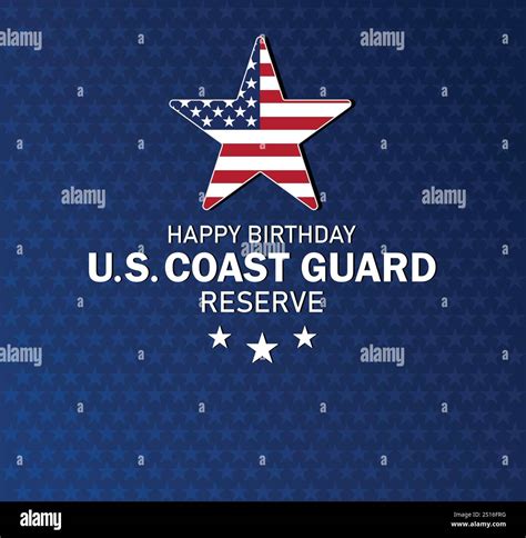 Happy Birthday US Coast Guard Reserve banner for social media post ...