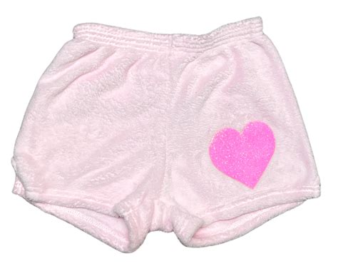 Light Pink Pajama Shorts with pink glitter heart applique - Made with ...