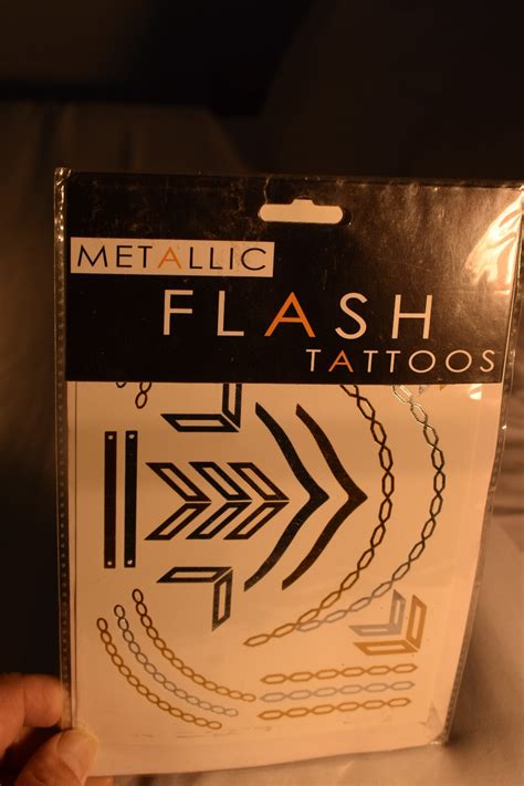 Metallic Flash Tattoos 1 Sheet of 20 Tattoos | eBay