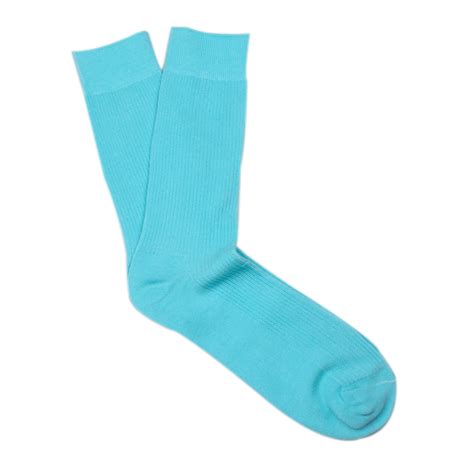 Light Blue Cotton-Blend Socks | Groomsmen Solid Color Men's Crew Socks ...