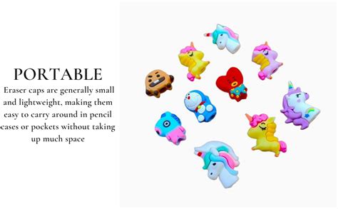 SSKR Pack of 05 Erasers for Pencil Tops | Assorted Eraser Caps for ...