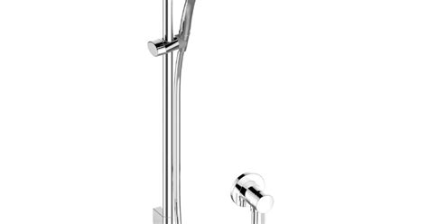 Single-lever external shower unit with brass sliding rail
