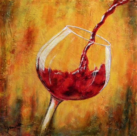 Abstract Wine Painting