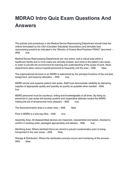 MDRAO Intro Quiz Exam Questions And Answers - MDRAO - Stuvia US