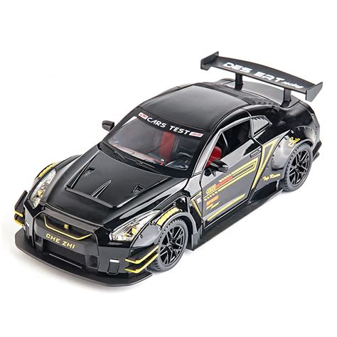 BDTCTK 1/24 Scale GTR Model Car Toy, Zinc Alloy Pull Back Toy car with ...