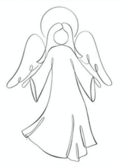Angel Drawings Easy