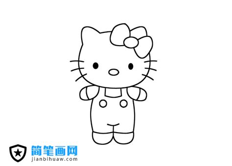 可爱Hello Kitty猫简笔画图片 - 简笔画网