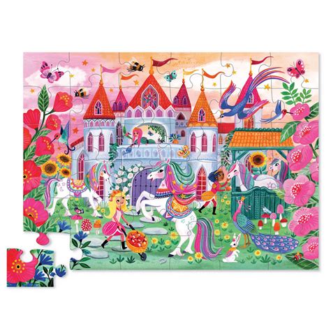 Classic Floor Puzzle 36 pc - Unicorn Castle - Crocodile Creek