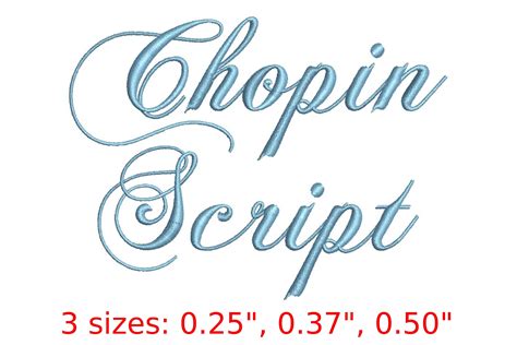 Chopin Script Embroidery Font · Creative Fabrica