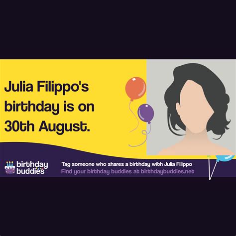 Julia Filippo's birthday was 30th August 1934