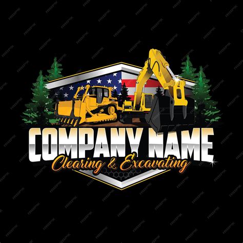Premium Vector | Land Clearing and Excavating Company Logo