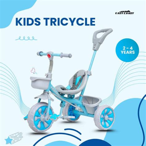 Junior Tricycle For Kids With Parental Control, Storage Basket, Cushio ...