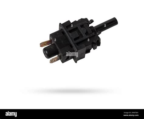 brake light switch under the brake pedal in a car on a white isolated background. catalog of ...