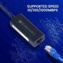 ZEBRONICS Zeb-UTE101 USB to RJ45 Ethernet LAN Adapter, Up to 1000 Mbps ...
