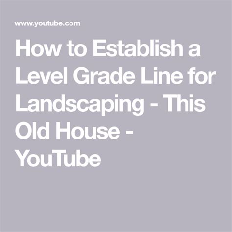 Image result for Using a Line Level for Grade