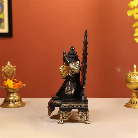 Buy 14.5" Coloured Brass Lord Hanuman Bust Idol for Home Decor – Ethnic ...