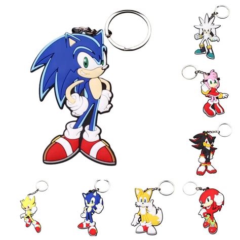 Sonic-Anime-Silicone-Keychain-Kawaii-Cartoon-Figure-Amy-Rose-Team-Dark ...