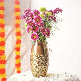 Modern Metal Flower Vase Gold