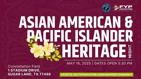 AAPI Heritage Night - Sugar Land Space Cowboys x FYP Houston ...